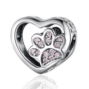 Vetarri Paw Heart Charm
