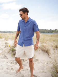 Shirting: Panama Shirt - Linen Stripe