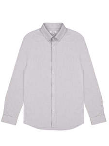 Shirting: Button Down Shirt - Grey