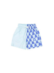 Kids Swim Short - A-Check Blue
