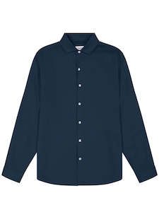Heavy Linen Shirt - Navy