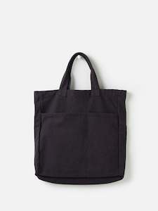 Accessories: Città Oversized Tote - Blue Black