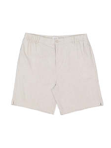 Shorts: Linen Leisure Short - Bone