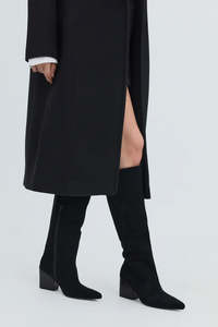 La Tribe: Leone Knee High Black Suede