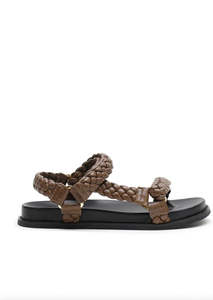 Elke Braided Sandal Walnut