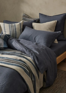 Weave Homewares: Ravello Linen Quilt Denim