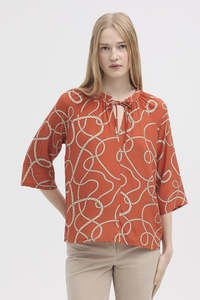 Anchor Ropes Blouse Orange