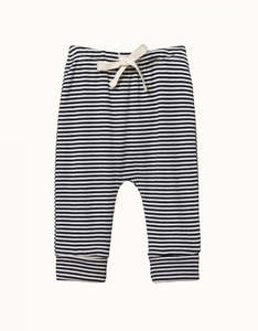 Nature Baby: Drawstring Pants Navy Stripe