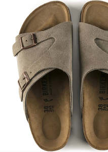 Birkenstock: Zurich Suede Taupe Regular