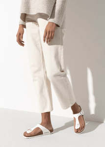 Birkenstock Gizeh Birk-Flor White Narrow