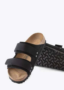 Birkenstock: Birkenstock Uji Black Suede Nubuck  Regular