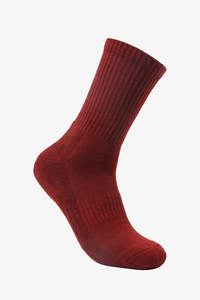 Singles Crew Sock Maroon