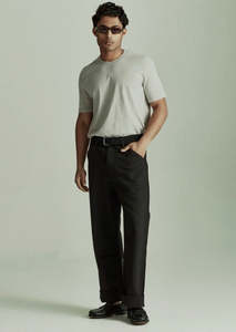 Commoners: Linen/Cotton Work Pant Black