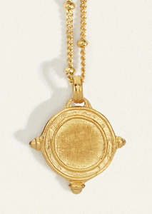 Temple Of The Sun: Temple Of The Sun Petra Coin Necklace G/P