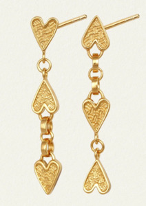Temple Of The Sun: Amore Earrings Gold Vermeil