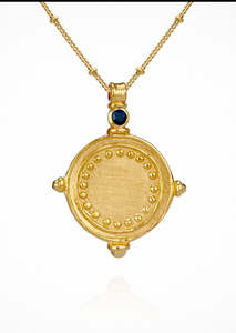 Temple Of The Sun: Temple Of The Sun Sura Necklace Sapphire Gold