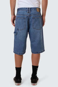 Jeans: Big Slacker Denim Short Stoned Blue
