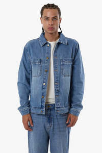 Jeans: Canyon Oversized Jacket Dust Blue