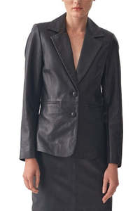 Morrison 1: Harry Leather Blazer Black