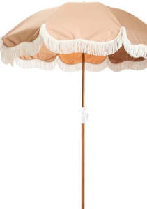 Business Pleasure: Beach Umbrella 70's Panel Sand
