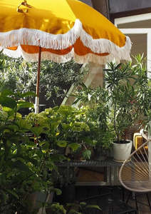 Business & Pleasure Holiday Beach Umbrella Vintage Gold