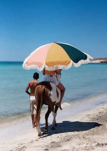 Business & Pleasure Premium Beach Umbrella 70s Panel Cinque