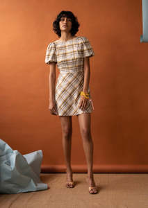 Baby Robin Ochre Tartan