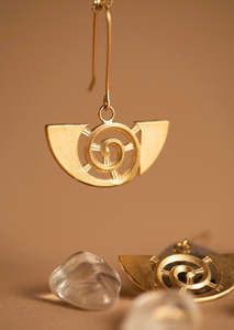 Maramataka Large Earrings Gold