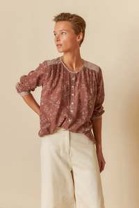 Vera Patch Shirt Chocolate