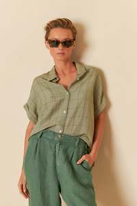 Indi Cold: Aster Check Shirt Lichen