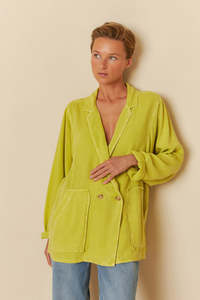 Indi Cold: Vintage Textured Blazer Pistachio