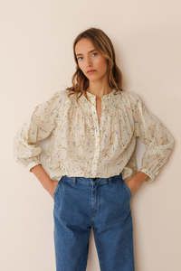Flower Press Shirt Vanilla