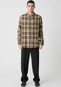 Xlarge: Grip Check Shirt Tan