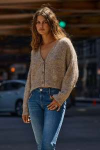 Mos Mosh: Zela Warm Knit Cardi Tannin