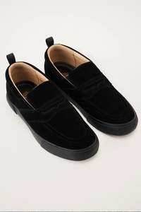 Hours Is Yours: Cohiba Skate Loafer Black Suede