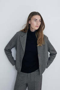 Short Suit Blazer Khaki