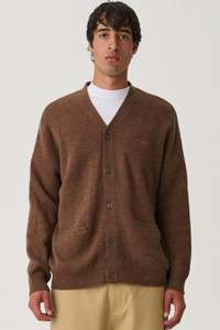 Knit Script Cardigan Choc