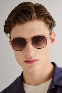 Le Specs 1: Neptune Deux Bright Gold /Tort Rim