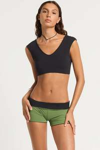 Bound By Bond Eye: Hattie Crop Martini/Black