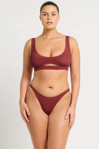 Bound By Bond Eye: Sasha Crop Carmine Recycled