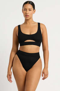 Bound By Bond Eye: Sasha Crop Black Eco