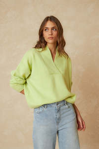 Knitted Jumper Shawl Collar Sorbet