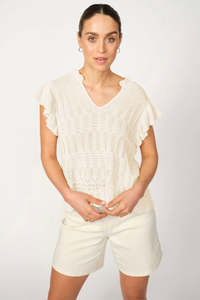 Mos Mosh: Ryett Knit Blouse Lemon Icing