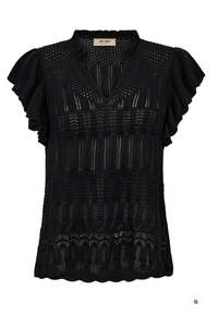 Mos Mosh: Ryett Knit Blouse Black