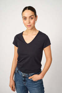 Tulli V-SS Basic Tee Salute Navy