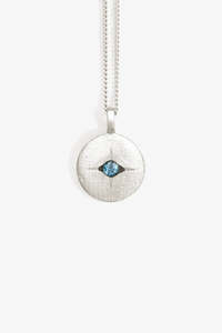 Temple Of The Sun: Mavi Eye Necklace Silver