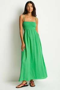 Sea Level Artesands: Sunset Cutaway Bandeau Dress Kelly Green