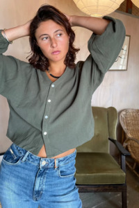 Mira Aotearoa: Mira Haze Blouse Forest