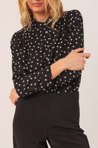 Bea Polka Dot Shirt Black