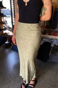 Paltrow Long Bias Skirt Sage